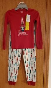 Gymboree Gnome Christmas Holiday 2 Piece Pajama PJ Set girls size 8